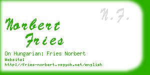 norbert fries business card